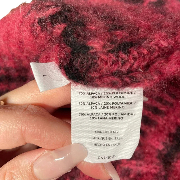 NAADAM Space-Dyed Alpaca-Blend Sweater Magenta Size Large - Picture 8 of 10